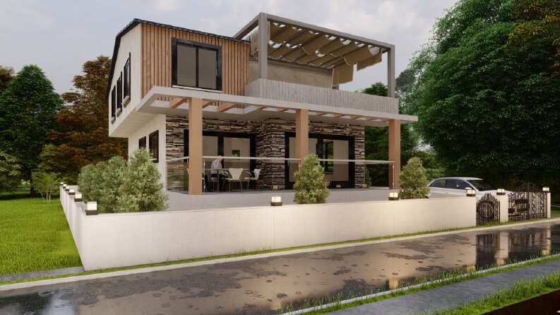 3d Villa modelleme ve tasarım