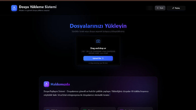 Dosya Yükleme Sitesi
