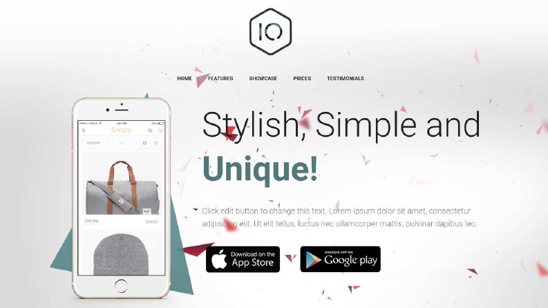 Mobil Uygulama Tanıtımı Web Site Tasarım Örneği