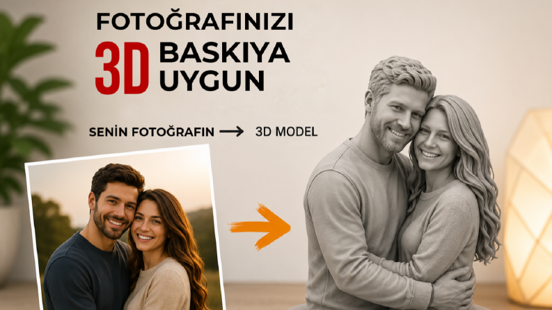 Fotoğraftan STL FBX OBJ 3D Yüz/Portre Modelleme Yapıyorum