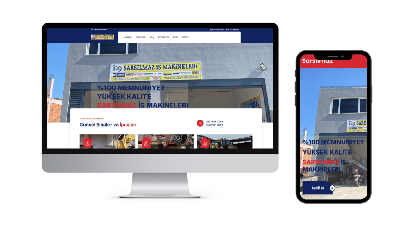 Sarsılmaz İş Makineleri Site Yapımı 