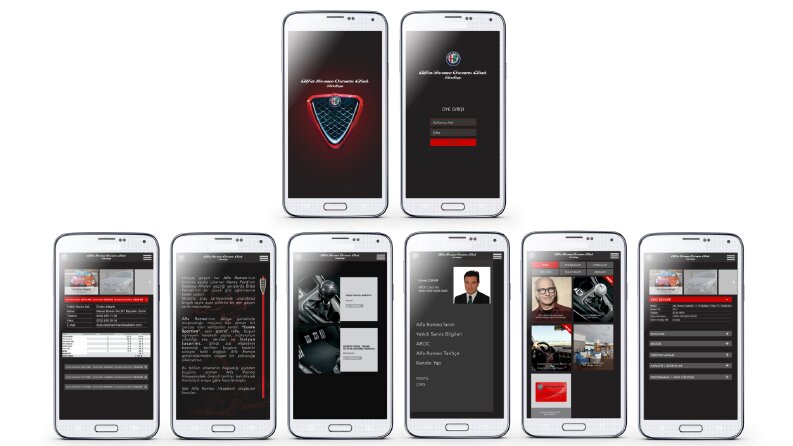 Alfa Romeo Club Mobil Arayüz Tasarımı