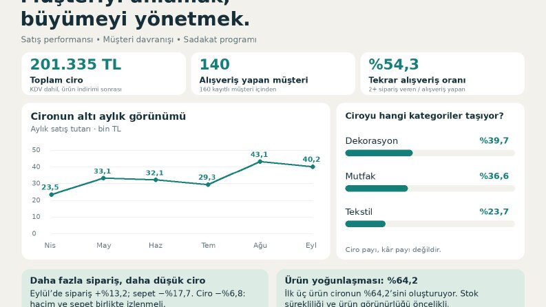 Ben satış ve müşteri verilerinizi analiz ederim