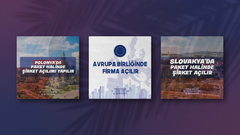 Instagram için yapılan 3 Adet Sosyal Medya Tasarımı