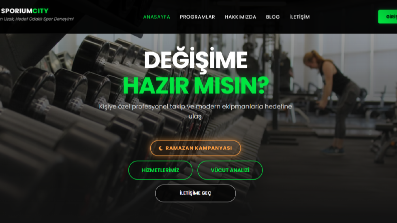 Sporium City - Spor Salonu Yönetim Sistemi