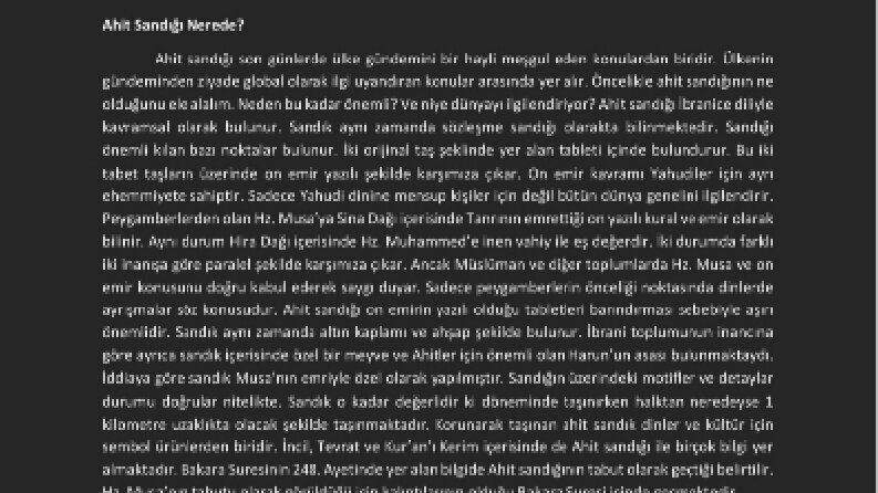 Yazı örneği 