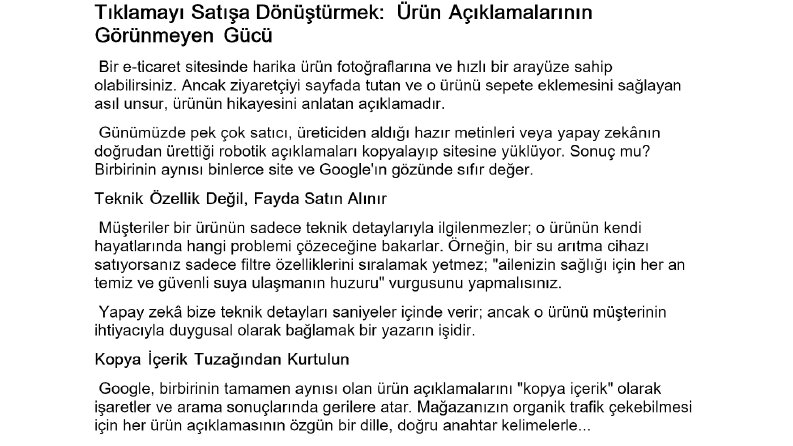 E-Ticarette Satış Artıran Özgün Ürün Açıklamaları