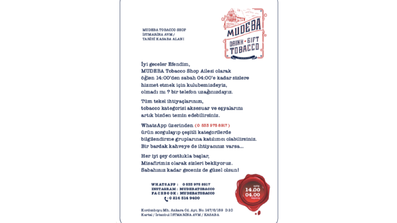 MUDEBA Tobacco I Broşür Tasarımı