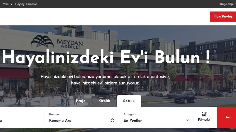 Gayrimenkul sitesi yapıyorum