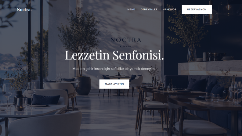 Noctra Kitchen | Restaurant Web Sitesi