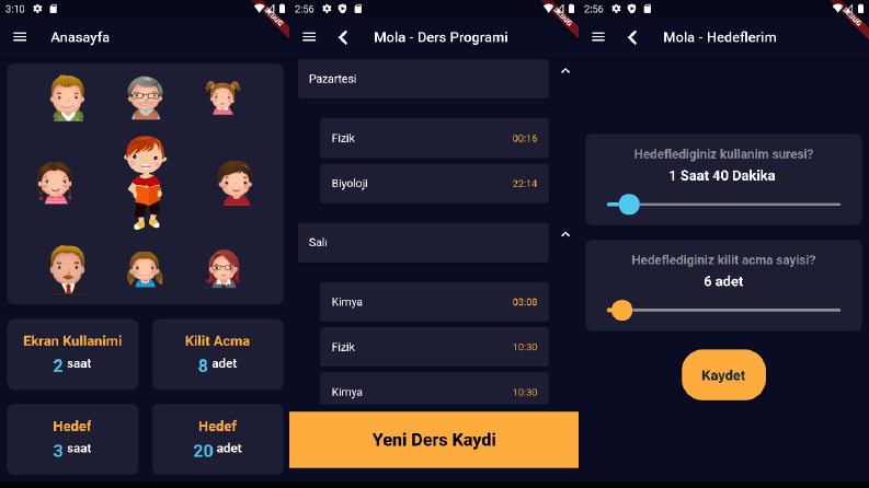 Ekran Kullanım Süresini Gösteren Mobil Uygulamam