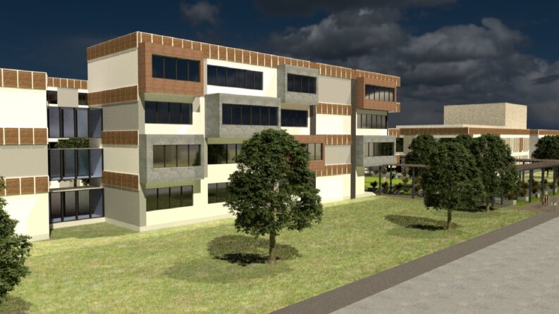 3D render kültür merkezi