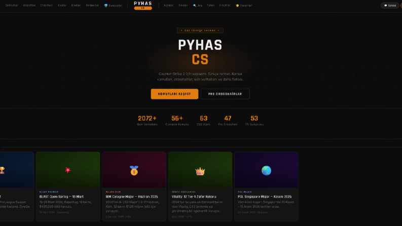 PYHAS CS — CS2 Türkçe Rehber Web Sitesi