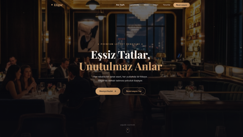 Premium Restoran & Cafe Web Sitesi