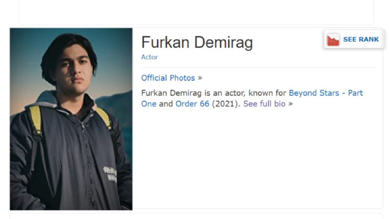 imdb profil oluşturuyoruz