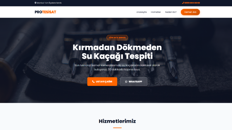 ProTesisat | Kurumsal Web Tasarımı