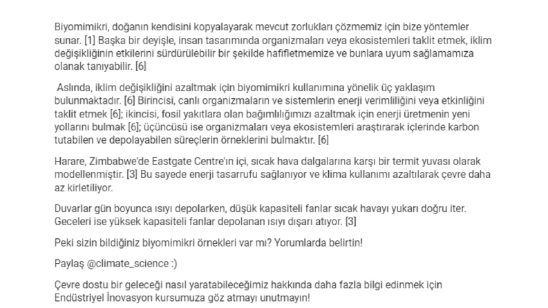 İklim konusundaki çeviri çalışmam.