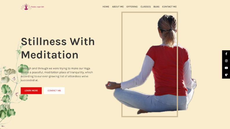 yoga teacher website