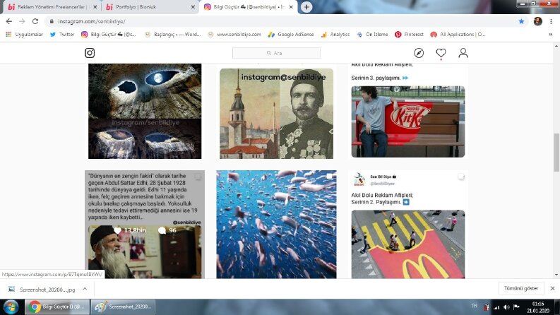 İnstagram Hesabımız (senbildiye)