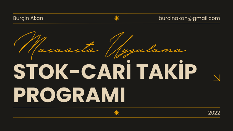 STOK-CARİ TAKİP PROGRAMI