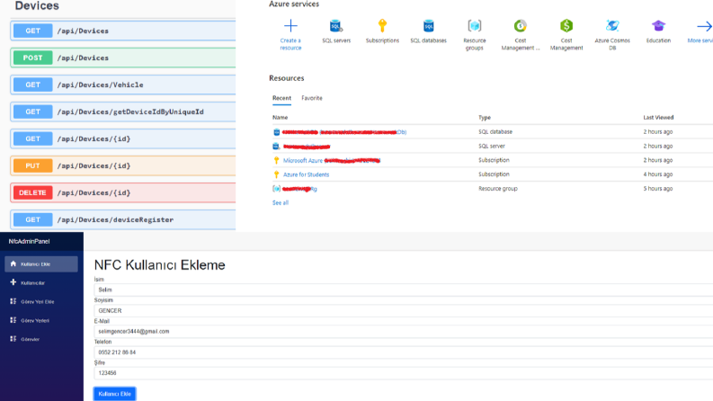 Azure ile Web Projelerim