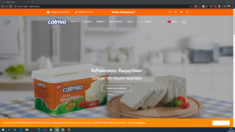 Calmio - Kurumsal 3 dilli web Sitesi