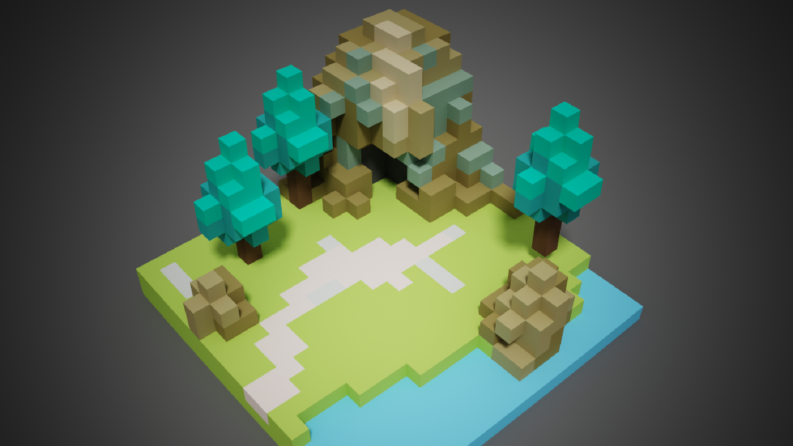 Voxel Art Çevre Sahne