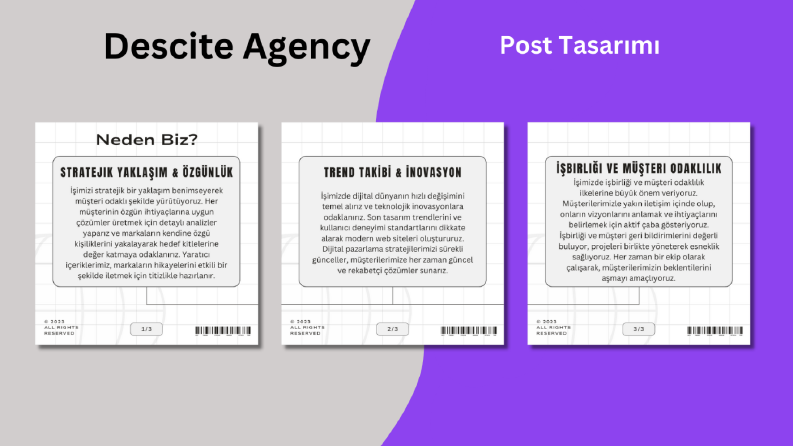 Descite Agency Post Tasarımı