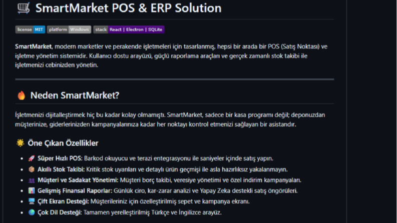 POS & ERP CMS Uygulaması Yapıldı