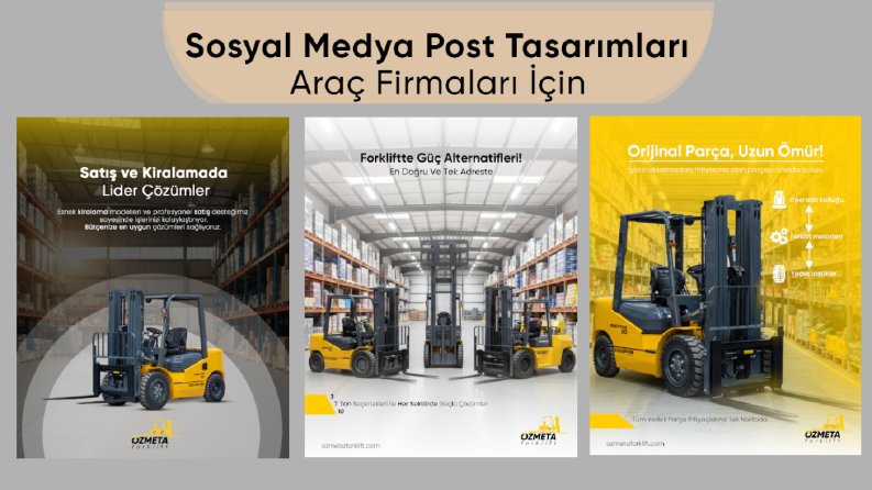 Sosyal medya post tasarımları araç firmaları için.