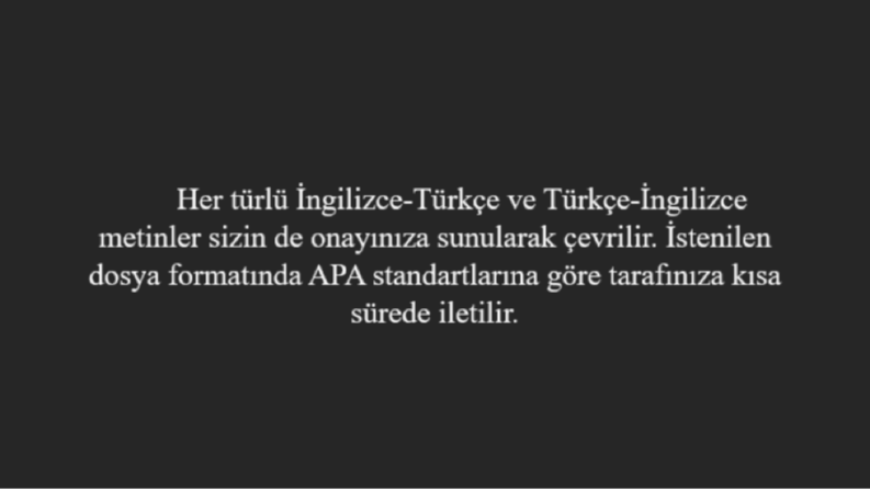 Türkçe-İngilizce İngilizce-Türkçe Çeviri