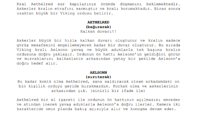Senaryo ve Yazı Metinleri