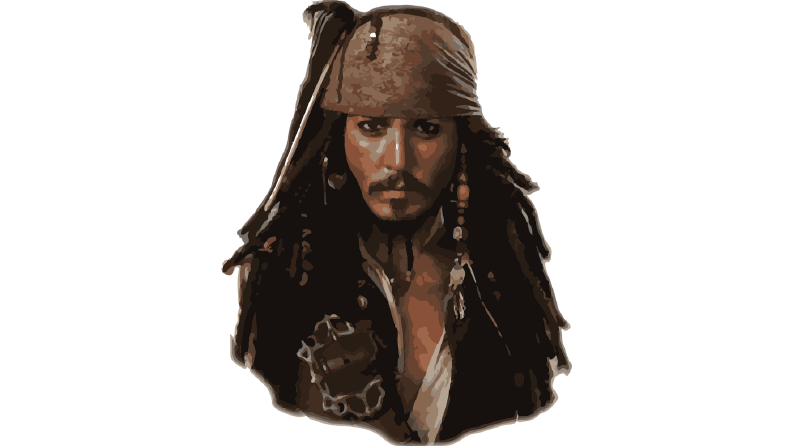 Captain Jack Sparrow realistic illustration