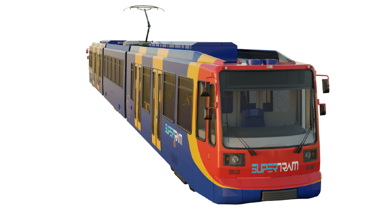 3d Sheffield eski model tramvay 
