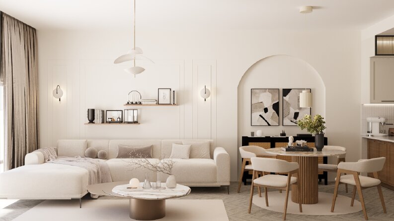 1+0 Stüdio Daire Tasarımı-3d Görselleştirme 