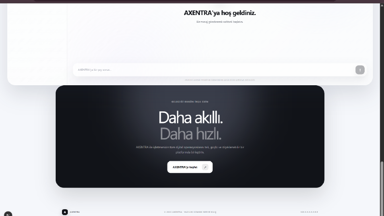 AXENTRA | Kurumsal Yapay Zekâ ve İş Zekâsı Platformu