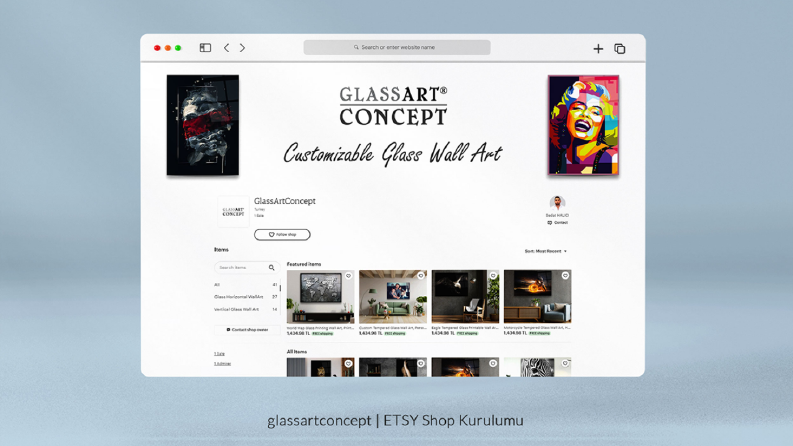 GlassArtConcept - Etsy Mağaza Kurulumu