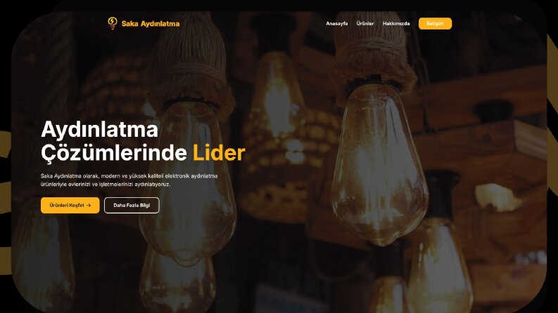 Saka Aydınlatma – Kurumsal Web Sitesi Tasarımı