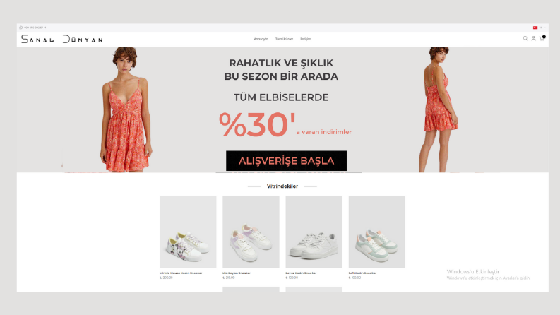 Özel Kodlanmış E-Ticaret Sitesi