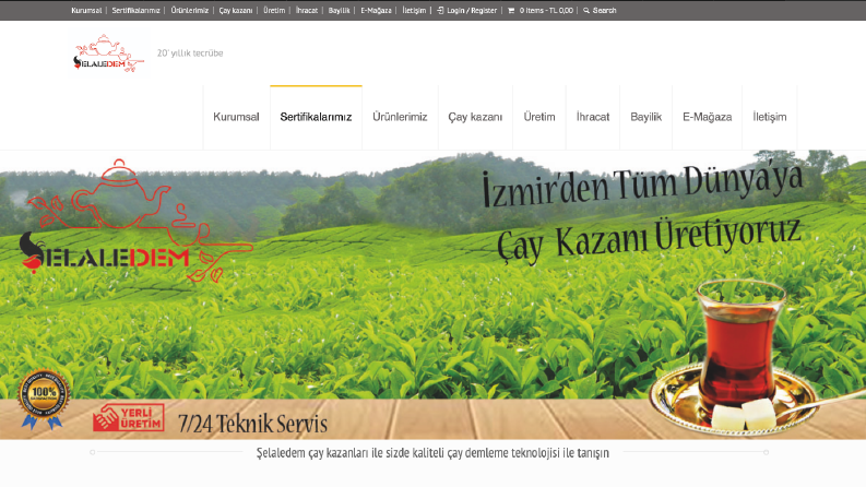 selaledem.com firması için yaptığımız E-ticaret sitesi