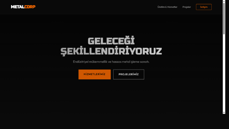 Metal İmalat Web Sitesi