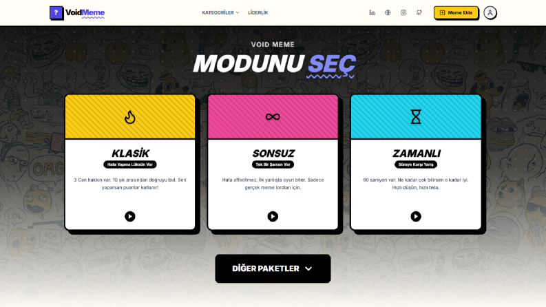 Void Meme: Gerçek Zamanlı Meme Tahmin ve Yarışma Oyunu