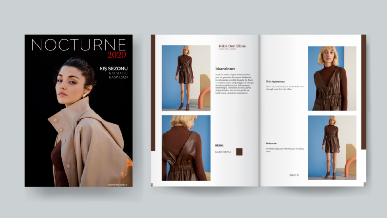 Nocturne Katalog - İç sayfa tasarımları