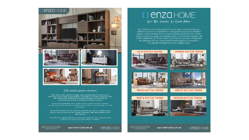 Enza Home - Kurumsal Katalog ve Modern Broşür Tasarımı