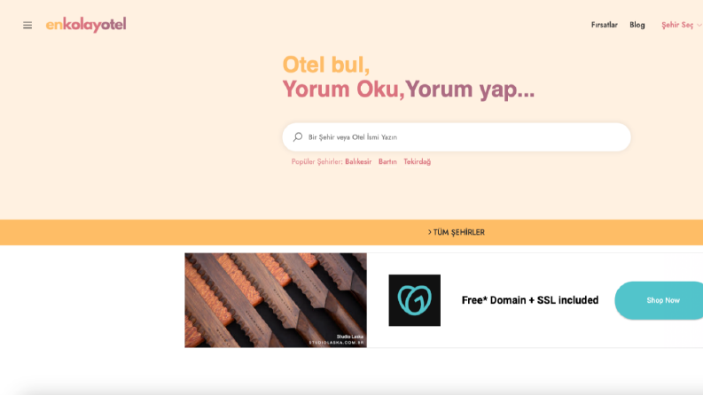 Otel Listeleme Web Sitesi