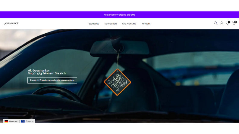 Adsmarkt.de - Shopify Mağaza Tasarımı