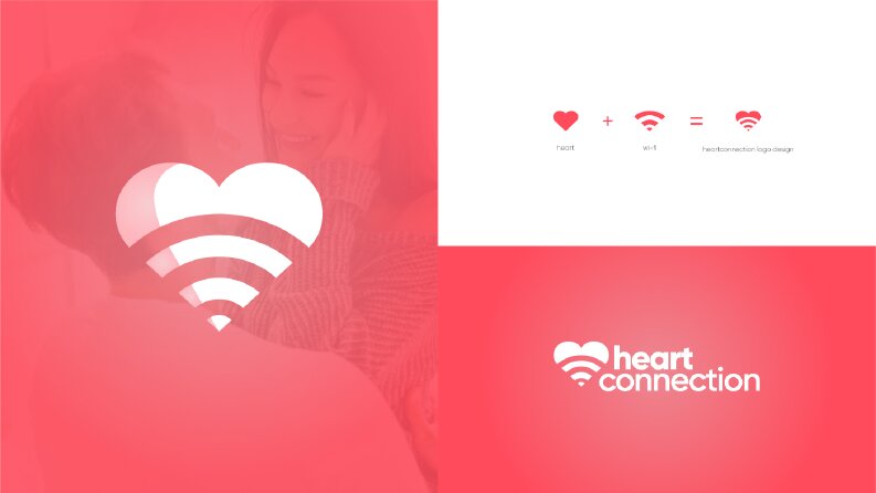 HeartConnection Yaratıcı Logo Tasarım Örneği