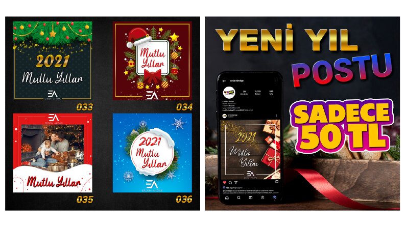 Yeni yıl post tasarımı