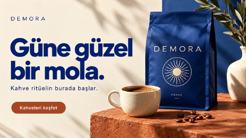DEMORA – Kahve Reklam & Banner Tasarımı