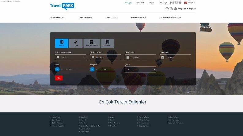 Travelpark E-Ticaret Sitesi